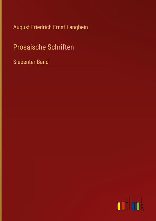 Produktbild: Prosaische Schriften