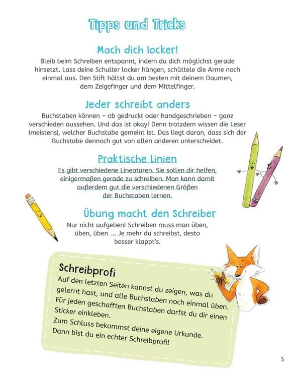 Produktbild: Schreib&uuml;bungen f&uuml;r die 1. und 2. Klasse