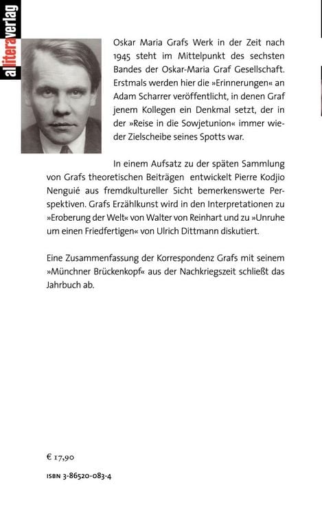 Produktbild: Oskar Maria Graf