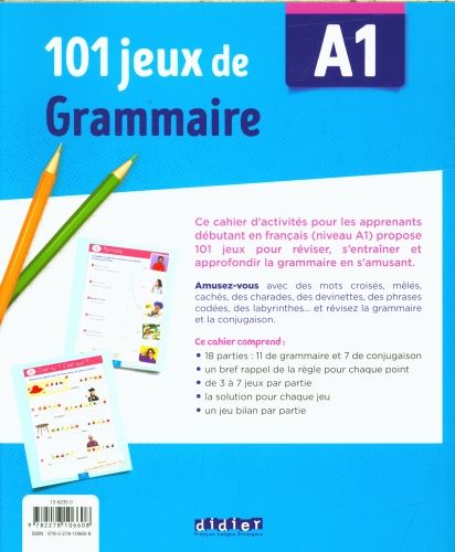 Produktbild: 100% Jeux de FLE - 101 jeux de Grammaire A1 - Cahier de jeux