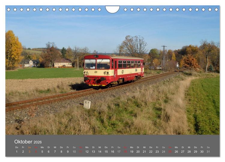 Produktbild: Eisenbahn Kalender 2026 - Oberlausitz und Nachbarl&auml;nder (Wandkalender 2026 DIN A4 quer), CALVENDO Monatskalender