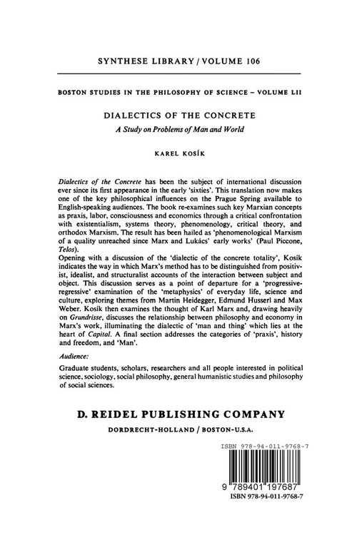 Produktbild: Dialectics of the Concrete