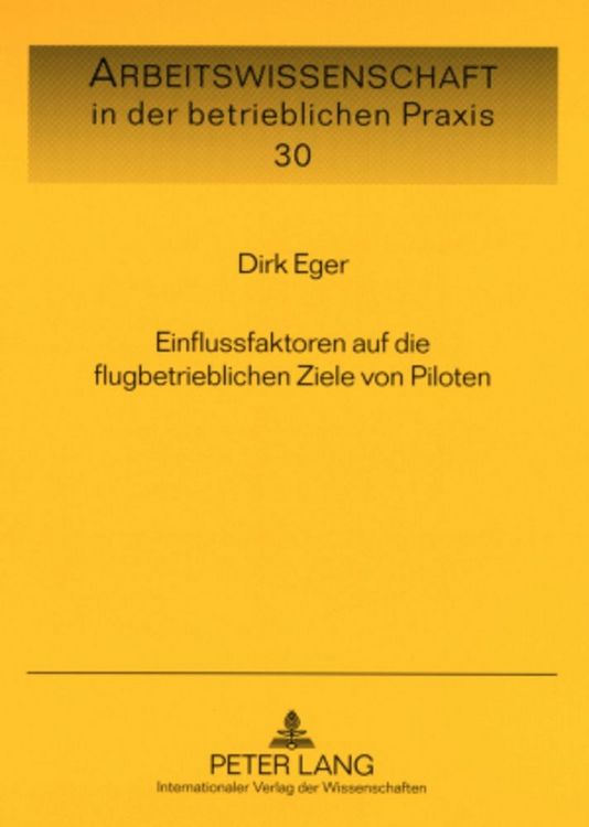 Produktbild: Einflussfaktoren auf die flugbetrieblichen Ziele von Piloten