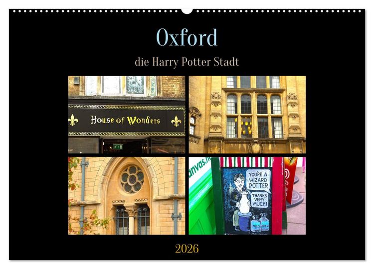 Produktbild: Oxford - die Harry Potter Stadt (Wandkalender 2026 DIN A2 quer), CALVENDO Monatskalender