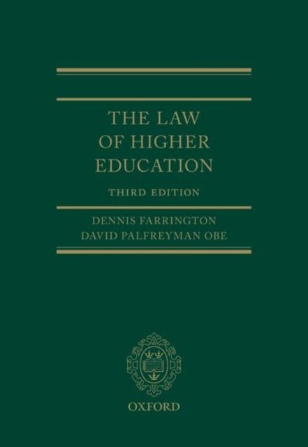 Produktbild: The Law of Higher Education 3e
