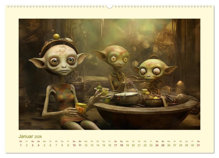 Produktbild: Surreale Alienwelt (Wandkalender 2026 DIN A2 quer), CALVENDO Monatskalender