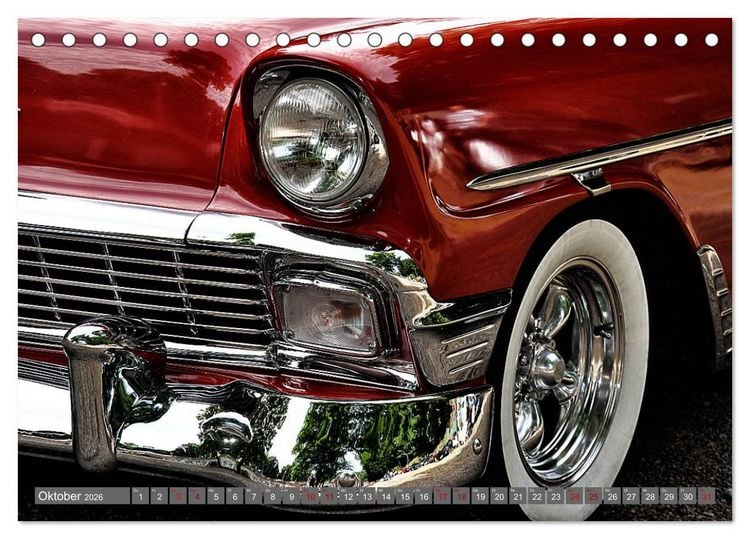 Produktbild: American Old Cars - Amerikanische Autolegenden (Tischkalender 2026 DIN A5 quer), CALVENDO Monatskalender