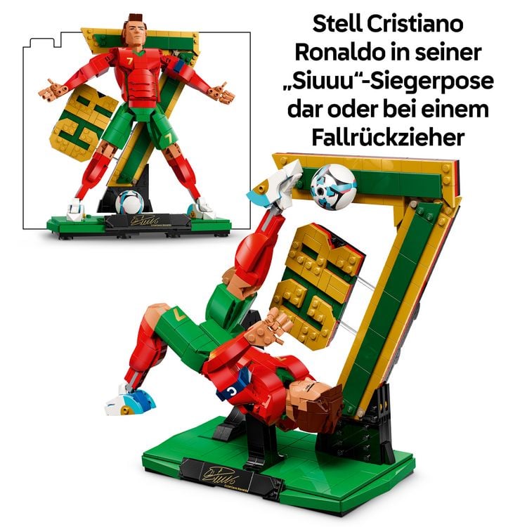 Produktbild: LEGO Editions 43016 Cristiano Ronaldo, Fu&szlig;balllegende, Bauset f&uuml;r Kinder; Fu&szlig;ball-Deko