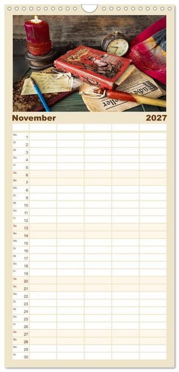 Produktbild: Familienplaner 2027 - K&uuml;chengeplauder - Nostalgische Momente mit 5 Spalten (Wandkalender, 21 x 45 cm) CALVENDO