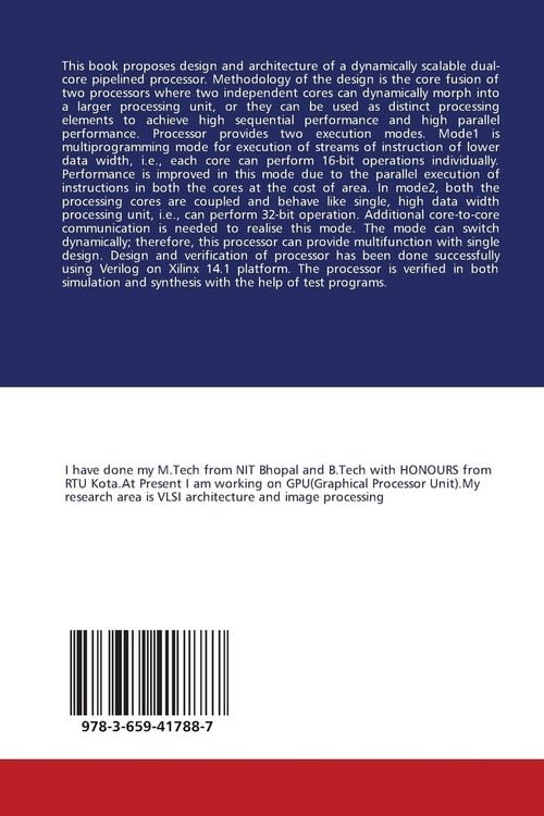 Produktbild: Dual Core RISC Processor with configurable hardware using VERILOG