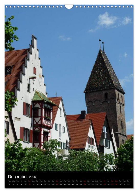 Produktbild: Ulm, City on the River Danube / UK-Version (Wall Calendar 2026 DIN A3 portrait), CALVENDO 12 Month Wall Calendar