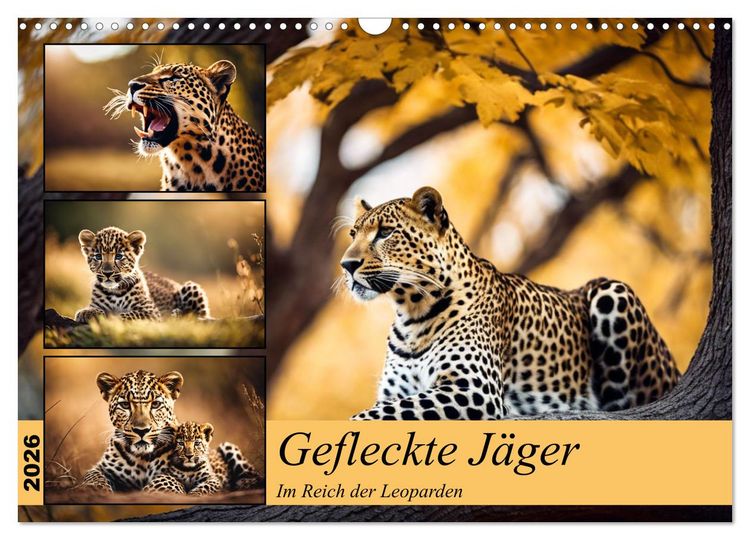 Produktbild: Gefleckte J&auml;ger (Wandkalender 2026 DIN A3 quer), CALVENDO Monatskalender