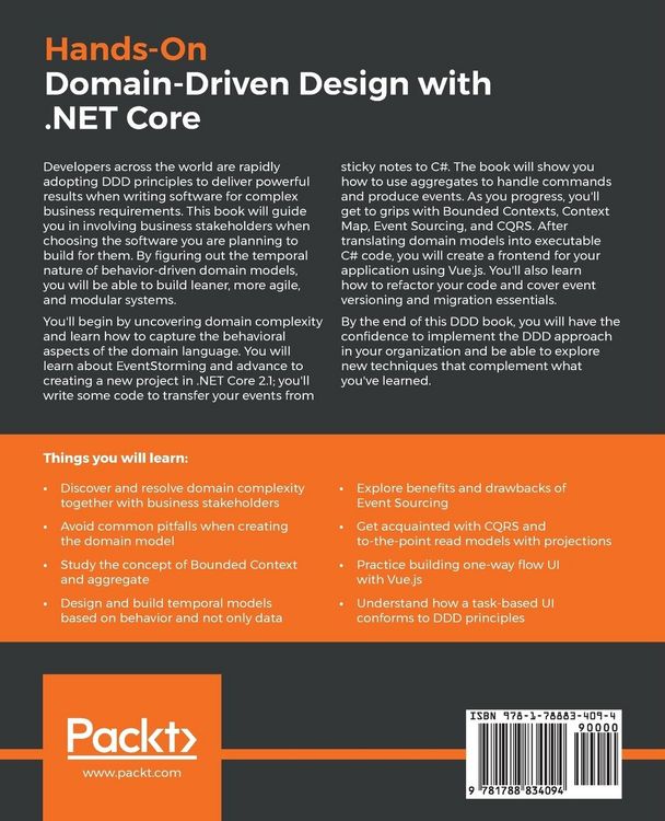Produktbild: Hands-On Domain-Driven Design with .NET Core