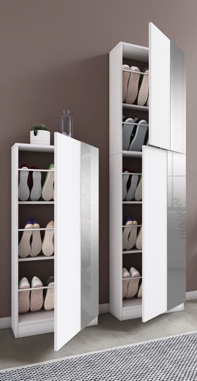 Produktbild: Holz Schuhschrank Schuhkommode Fulisa XL Spiegel