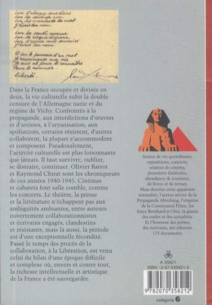 Produktbild: La vie culturelle dans la France occup&eacute;e