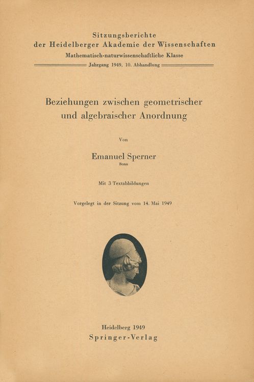 Produktbild: Beziehungen zwischen geometrischer und algebraischer Anordnung