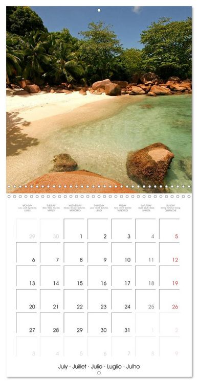 Produktbild: dream beaches - Seychelles (Wall Calendar 2026 12 &times; 12 Inch) CALVENDO 12 Month Wall Calendar