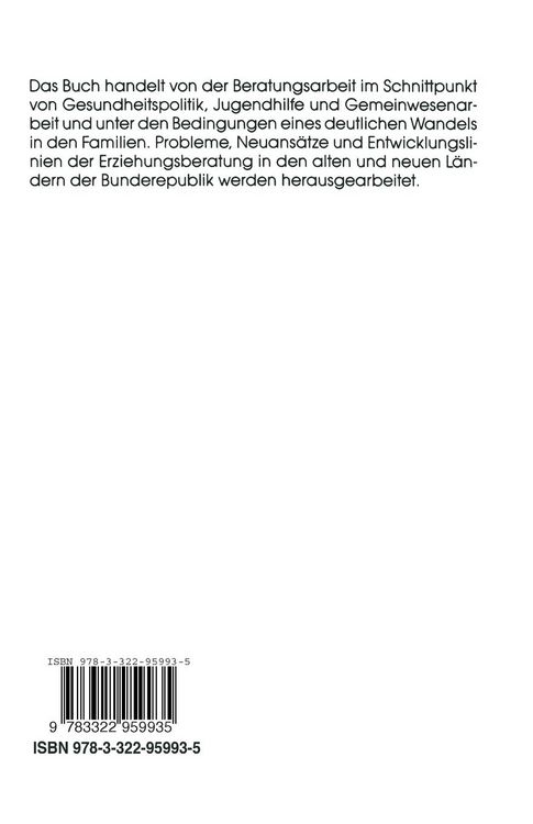 Produktbild: Erziehungsberatung und Wandel der Familie