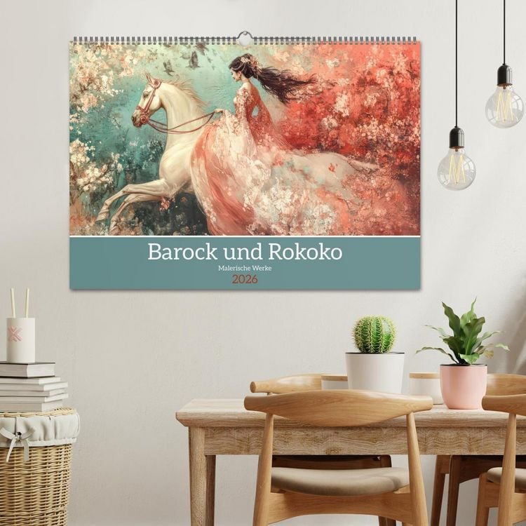 Produktbild: Barock und Rokoko - Malerische Werke (Wandkalender 2026 DIN A2 quer), CALVENDO Monatskalender