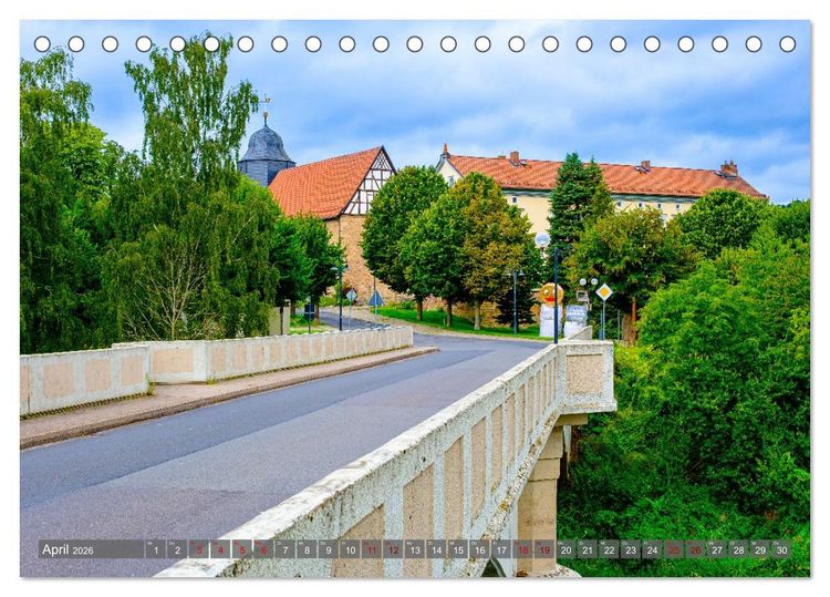 Produktbild: Ein Blick auf Treffurt (Tischkalender 2026 DIN A5 quer), CALVENDO Monatskalender