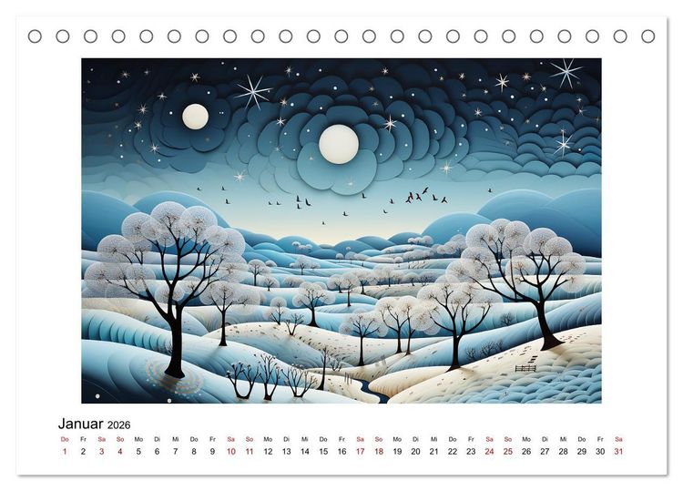 Produktbild: Paper Art (Tischkalender 2026 DIN A5 quer), CALVENDO Monatskalender