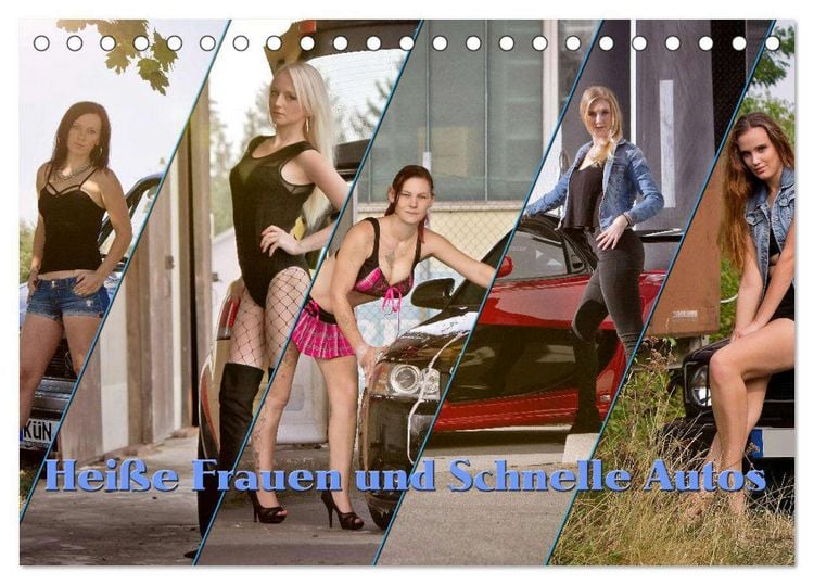 Produktbild: Hei&szlig;e Frauen und schnelle Autos (Tischkalender 2026 DIN A5 quer), CALVENDO Monatskalender
