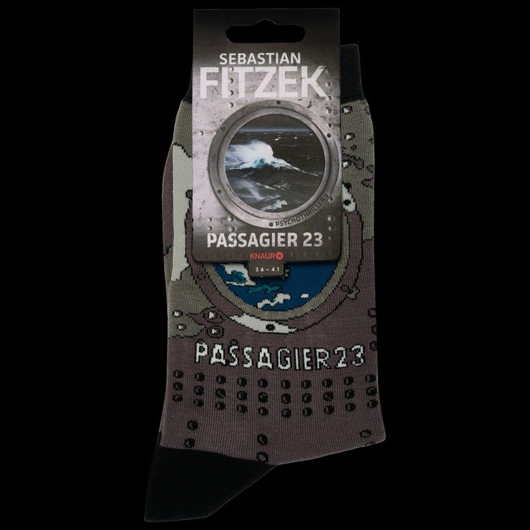 Produktbild: Sebastian Fitzek-Socken "Passagier 23" Gr&ouml;&szlig;e 36 - 41