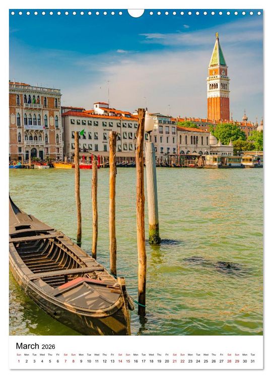 Produktbild: Italy, Venice - Immortal City on Water (Wall Calendar 2026 DIN A3 portrait), CALVENDO 12 Month Wall Calendar