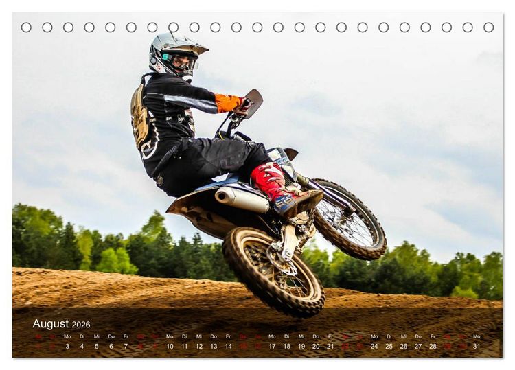 Produktbild: Motocross - Adrenalin pur (Tischkalender 2026 DIN A5 quer), CALVENDO Monatskalender