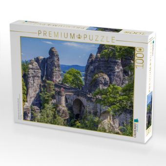 Produktbild: CALVENDO Puzzle Basteibr&uuml;cke in der S&auml;chsischen Schweiz | 1000 Teile Lege-Gr&ouml;&szlig;e 64x48cm Foto-Puzzle f&uuml;r gl&uuml;ckliche Stunden