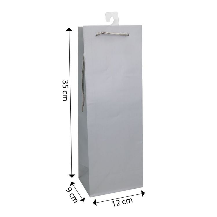 Produktbild: Idena Flaschentasche uni blau gelb rot gr&uuml;n 12x35x9cm 4fach sortiert 128g/m&sup2;