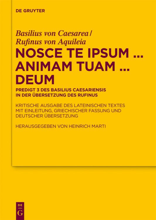 Produktbild: Nosce te ipsum ... animam tuam ... Deum