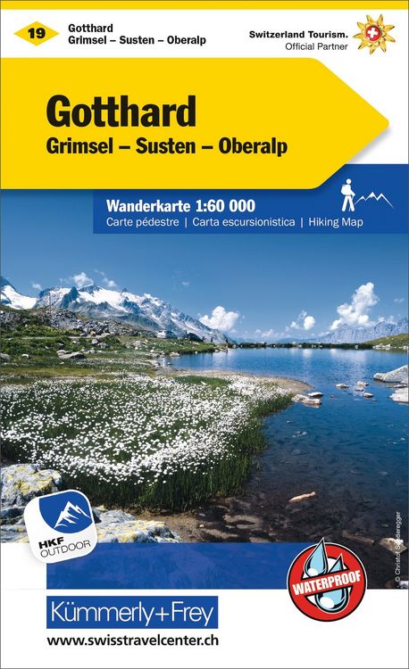 Produktbild: K&uuml;mmerly+Frey Wanderkarte 19 Gotthard 1:60.000