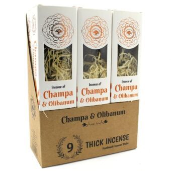 Produktbild: R&auml;ucherst&auml;bchen Green Tree Champa & Olibanum Botanical Incense, 9 dicke St&auml;bchen