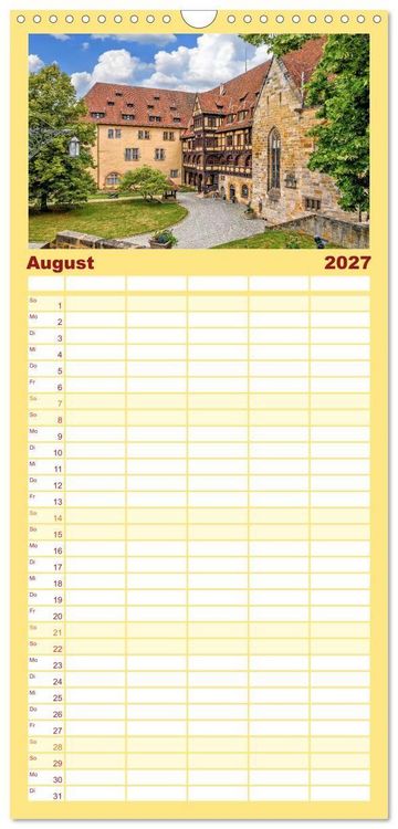 Produktbild: Familienplaner 2027 - Coburg - Veste, Markt & mehr mit 5 Spalten (Wandkalender, 21 x 45 cm) CALVENDO