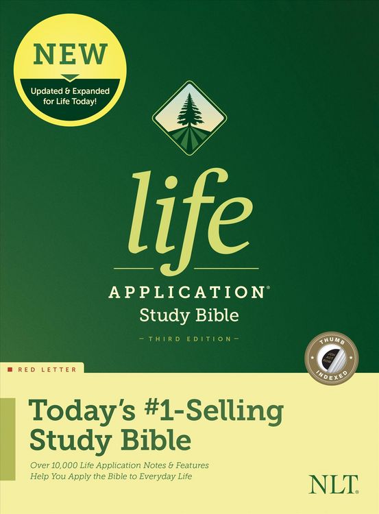 Produktbild: NLT Life Application Study Bible, Third Edition (Red Letter, Hardcover, Indexed)