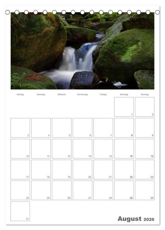 Produktbild: Harzer Wasserwelten (Tischkalender 2026 DIN A5 hoch), CALVENDO Monatskalender