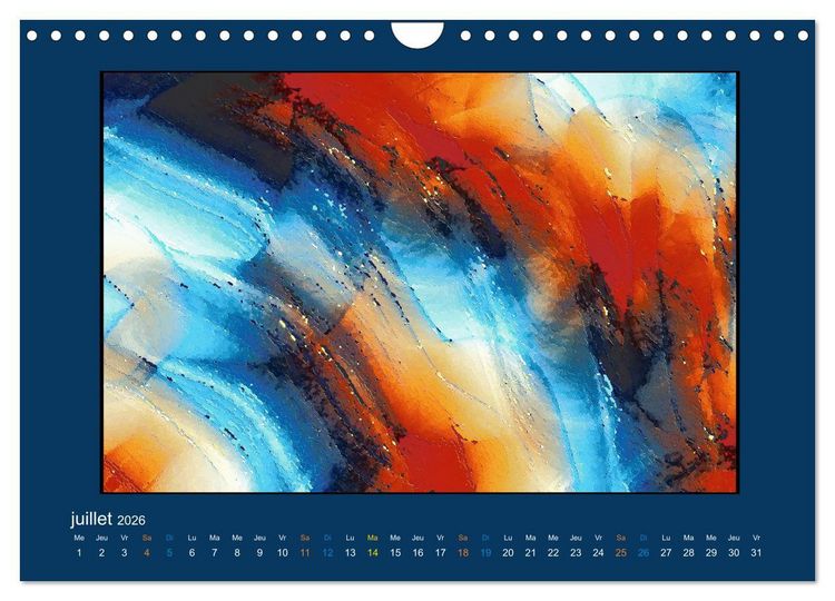 Produktbild: L'&acirc;me sauvage de l'abstrait (Calendrier mural 2026 DIN A4 vertical), CALVENDO calendrier mensuel