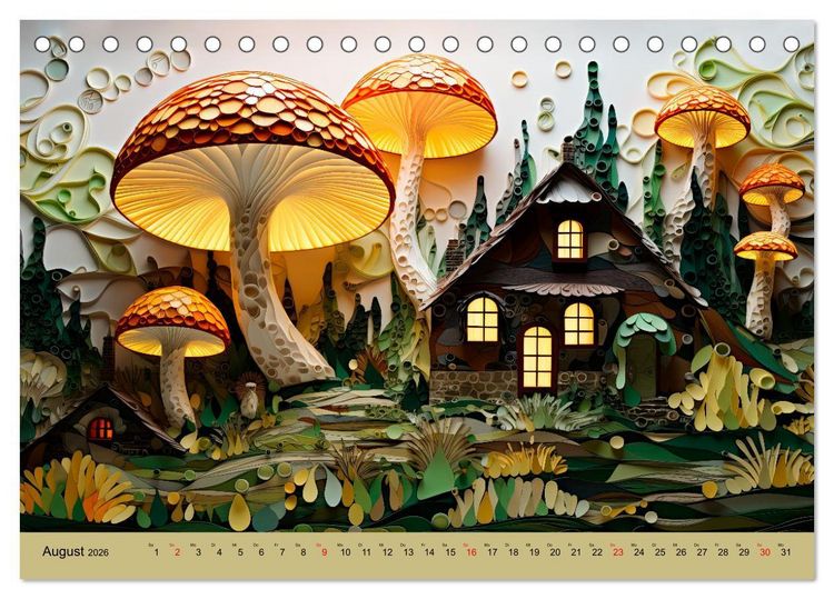 Produktbild: Magie der Pilze (Tischkalender 2026 DIN A5 quer), CALVENDO Monatskalender