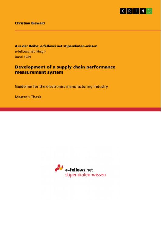 Produktbild: Development of a supply chain performance measurement system