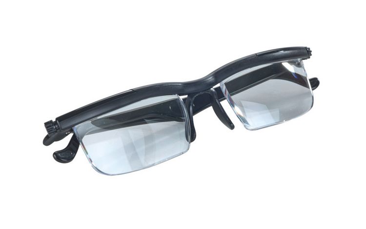Produktbild: Seeplus Zoom Lesebrille, schwarz, einstellbar von +0,5 bis +4 Dioptrien