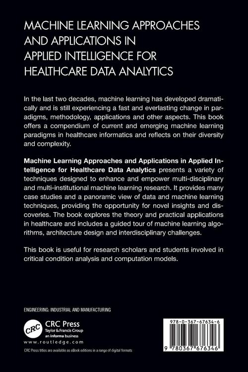 Produktbild: Machine Learning Approaches and Applications in Applied Intelligence for Healthcare Data Analytics