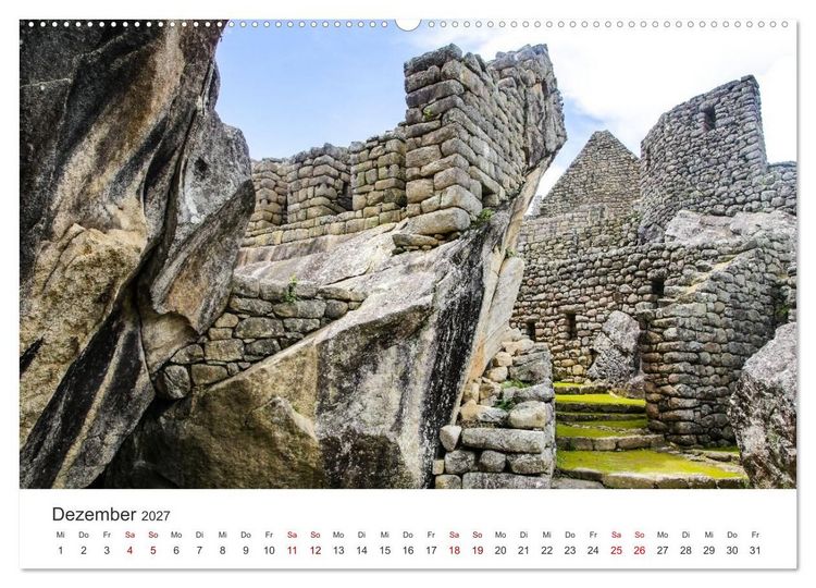 Produktbild: Macchu Picchu (hochwertiger Premium Wandkalender 2027 DIN A2 quer), Kunstdruck in Hochglanz