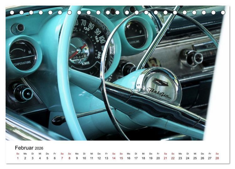 Produktbild: Klassische Armaturenbretter (Tischkalender 2026 DIN A5 quer), CALVENDO Monatskalender