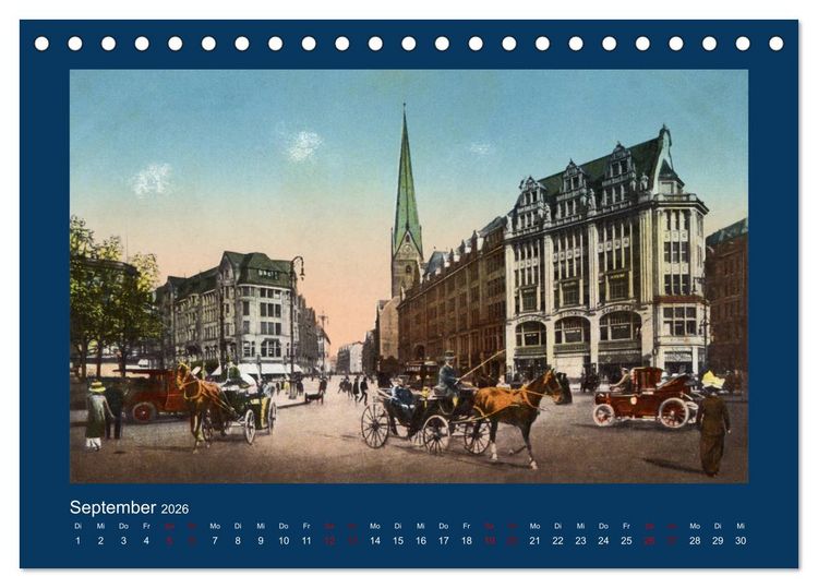 Produktbild: Lebendiges Hamburg von 1888 bis 1918 (Tischkalender 2026 DIN A5 quer), CALVENDO Monatskalender