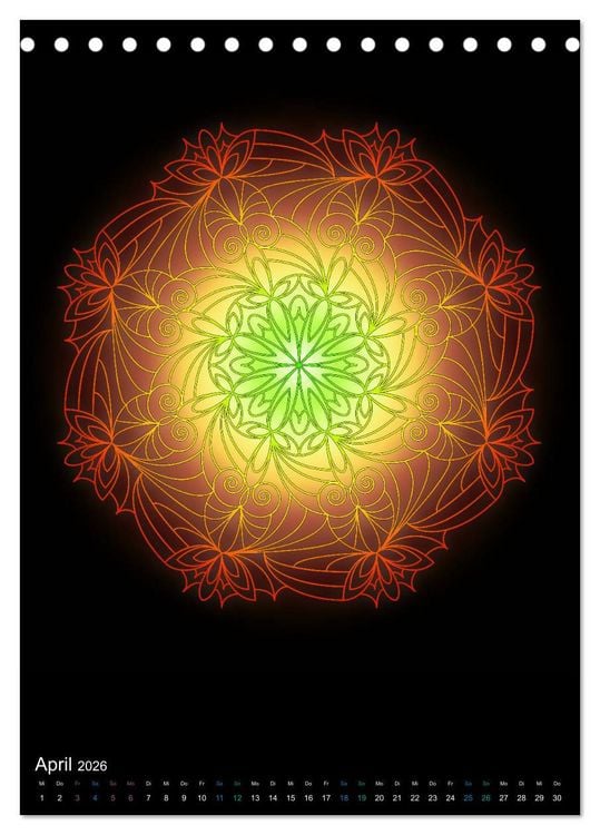 Produktbild: Mandala-Kalender 2026 (Tischkalender 2026 DIN A5 hoch), CALVENDO Monatskalender