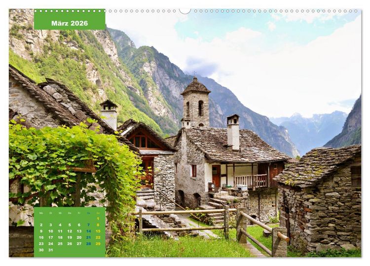 Produktbild: WANDERN &uuml;ber Stock und Stein in der Schweiz (hochwertiger Premium Wandkalender 2026 DIN A2 quer), Kunstdruck in Hochglanz