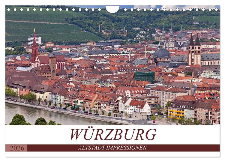 Produktbild: W&Uuml;RZBURG - ALTSTADT IMPRESSIONEN (Wandkalender 2026 DIN A4 quer), CALVENDO Monatskalender