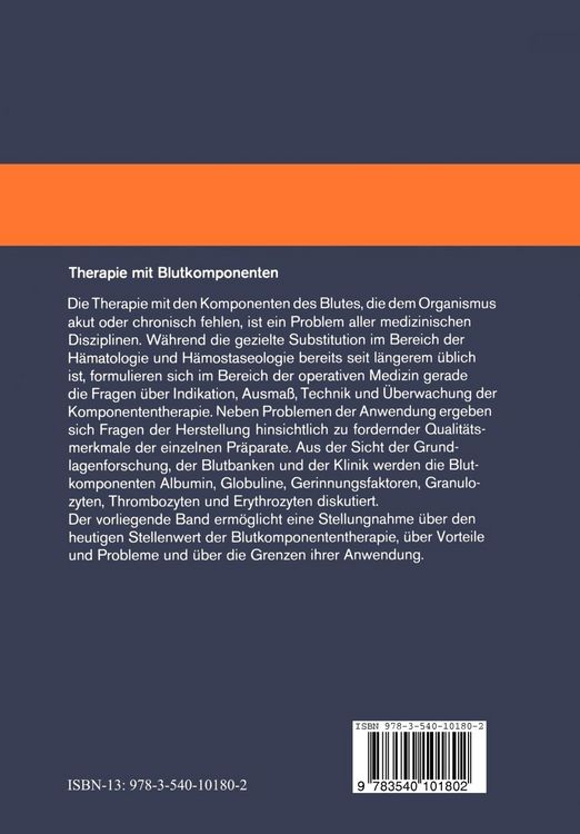 Produktbild: Therapie mit Blutkomponenten