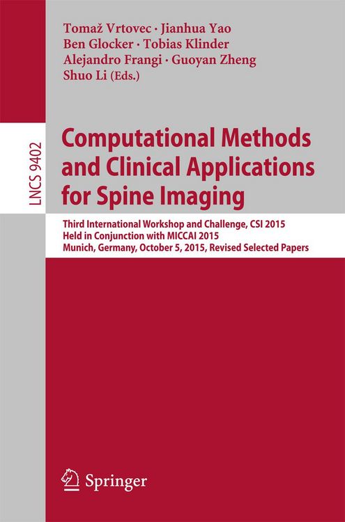 Produktbild: Computational Methods and Clinical Applications for Spine Imaging
